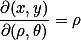 \frac{\partial(x,y)}{\partial(\rho,\theta)}=\rho